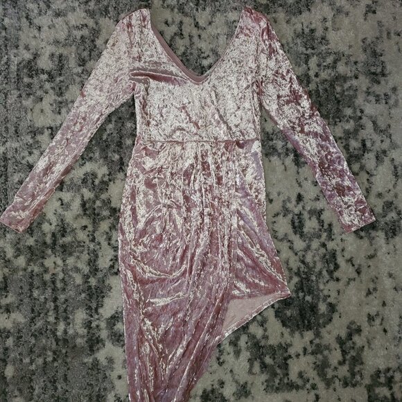Charlotte Russe Pink Velvet Dress || EUC Medium - Picture 2 of 8